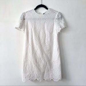 Zara White Eyelet Dress